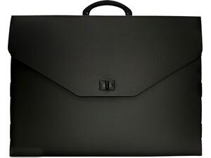 Τσάντα σχεδίου πλαστική 32x43x5cm με χερούλι μαύρη